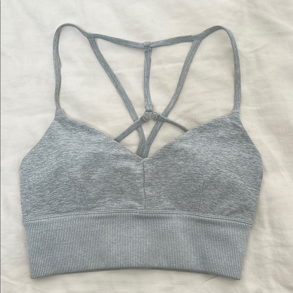 ALO Yoga Gray Sports Bra